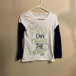 Justice size 14 blue white green and aqua